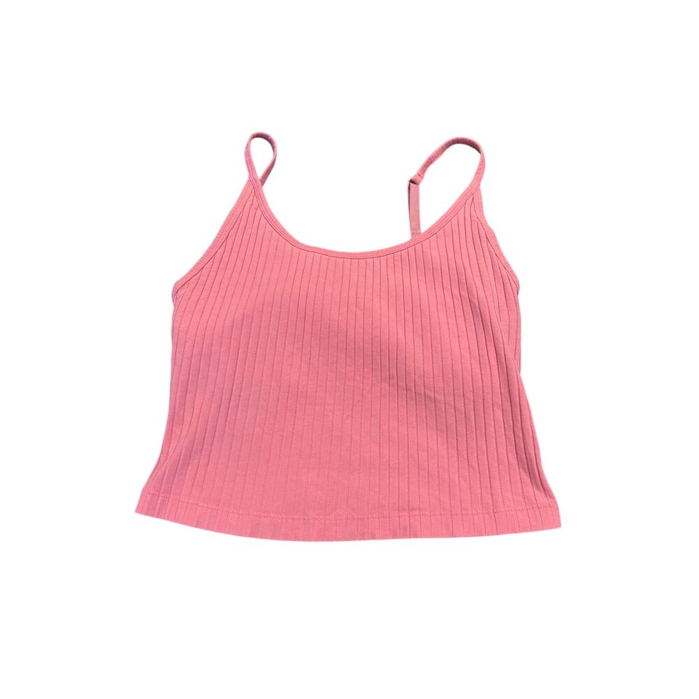 Old Navy Pink Cami Cropped Tank Size S Shelf Bra